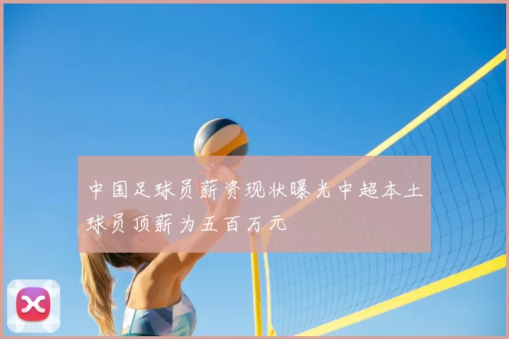 中国足球员薪资现状曝光中超本土球员顶薪为五百万元